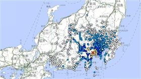 日本地震。（圖／翻攝自日本氣象廳官網）