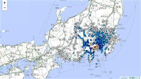 日本地震。（圖／翻攝自日本氣象廳官網）