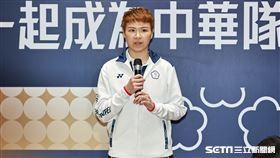 ▲巴黎奧運桌球國手陳思羽返國，在機場接受媒體聯訪。（圖／記者劉彥池攝影）