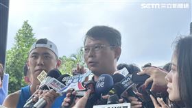 ▲黃國昌出席新北搖滾水樂園活動受訪（圖／記者陳怡潔攝影）