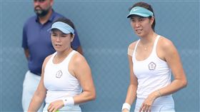 ▲杭州亞運網球女雙，「詹家姊妹」詹詠然（左）、詹皓晴。（圖／中華奧會提供）