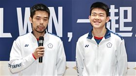 ▲巴黎奧運桌球國手莊智淵、高承睿接受媒體聯訪。（圖／記者劉彥池攝影）