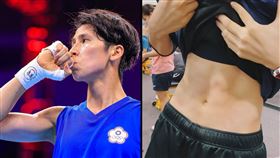 林郁婷掀起上衣可見腹肌微微泛紅。（圖／翻攝boxing_ting IG）