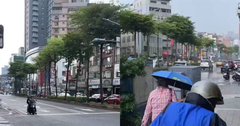 蘆洲有結界？才隔一路口「晴天vs.大雨」