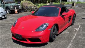 跑車掛6666假車牌 駕駛拒攔查衝雪隧仍被逮32歲簡姓男子11日上午駕駛紅色保時捷跑車（圖），懸掛RFU-6666偽造車牌行駛在國道5號頭城入口匝道時，拒絕警方攔查並加速逃逸，警方立即駕車尾隨於雪山隧道內攔停，詢後將簡男依法送辦。（國道公路警察局第九公路警察大隊提供）中央社記者王朝鈺傳真 113年8月11日