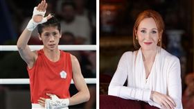 林郁婷奪金後，許多網友湧入J.k.羅琳X平台留言聲援。（圖／中華奧會提供、JK羅琳臉書）