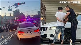 由於新北市上個月才發生毒駕撞死員警事件，員警不敢大意，將男子上銬帶回分駐所。（圖／翻攝畫面）