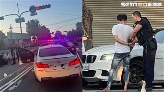 BMW撞警！邊開邊吸喪屍煙彈「身體對折」