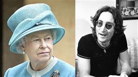 《天生女王》約翰藍儂（右）大膽退回女王授予的勳章。（圖／海鵬提供）