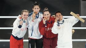 台灣拳擊好手林郁婷奪下巴黎奧運女子57公斤級拳擊金牌。（圖／中華奧會提供）