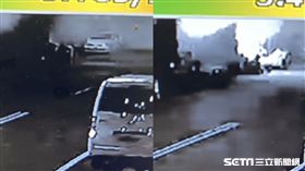震驚全台的台南惡火狠奪5命，當時爆炸畫面曝光，之後監視器全白。（圖／翻攝畫面）
