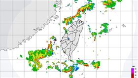 鄭明典在臉書PO出「天女散花」雷達回波圖。（圖／翻攝自鄭明典 臉書）