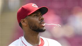 ▲紅人先發投手格林（Hunter Greene）本季第2次在投手上嘔吐。（圖／美聯社／達志影像）