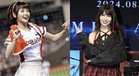 樂天啦啦隊女孩邱紫庭（小紫）、小帆（楊曉帆）及宋宋。籃籃