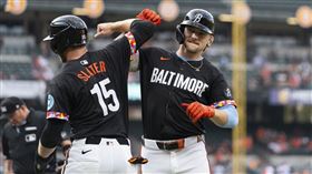 ▲金鶯韓德森（Gunnar Henderson）敲出下半季第2轟，生涯首次單季30轟。（圖／美聯社／達志影像）