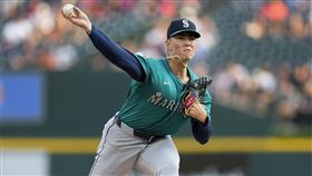 ▲布萊恩吳（Bryan Woo）先發7局無失分，但水手先被追平在延長賽輸球。（圖／美聯社／達志影像）