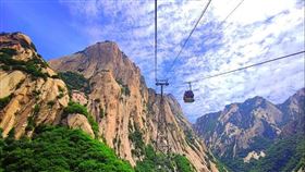 華山西嶽，索道，纜車突停電 遊客懸2000米高空掛一小時，驚魂(圖／翻攝自華山西峰索道官網)