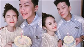 吳姍儒（Sandy）和老公一起慶生。（圖／翻攝sandywis IG）