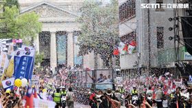 ▲奧運「台灣英雄大遊行」車隊。（圖／記者鄭孟晃攝影）