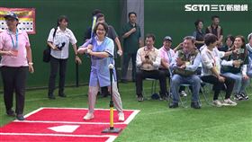 蕭美琴赴台南亞太棒球訓練中心成棒副球場，出席「第五屆台灣女子棒球聯賽台南開賽儀式」