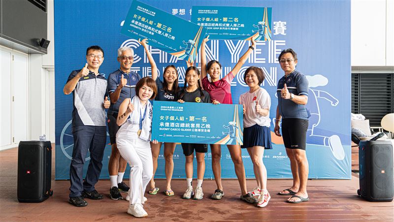 五星酒店辦鐵人三項　14歲女孩奪冠