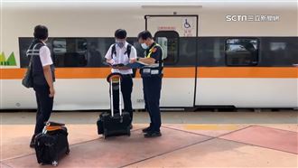 太魯閣號撞超大顆落石　排障器受損一度停