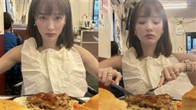 王淨吃平價牛排。（圖／翻攝_ginglebellaaa IG）