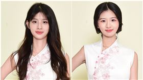 2024全球城市小姐選拔，翁郁茹（左）有Minji神韻、陳芃瑾（右）有「小劉亦菲」封號。圖/中華全球城市選拔協會提供