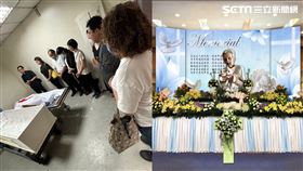 追思會昨日下午在高雄市立殯儀館永思堂舉行，遺照挑選馬爺爺抱著兩隻愛貓，在五顏六色的鮮花襯托下，顯得更加慈祥。（圖／台灣根與芽關懷照護協會提供）