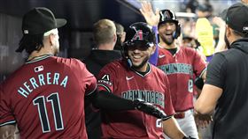 ▲響尾蛇菜鳥戴爾卡斯提歐（Adrian Del Castillo）對戰家鄉球隊炸裂滿貫砲，單場灌進6分打點。（圖／美聯社／達志影像）