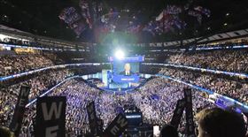 美國民主黨全國黨代表大會，國民黨觀選團進場觀察。(圖/國民黨提供)