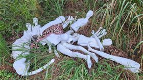 台中,山區,公墓,模特兒,假人,亂丟,廢棄物（圖／春社里長李志洋提供）