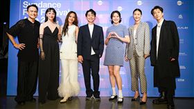 2024亞洲日舞影展開幕，陳以文（左起）、李杏、姚以媞、曾博恩、劉品言、鍾瑶、陳漢典出席盛會。（圖／亞洲日舞影展提供）