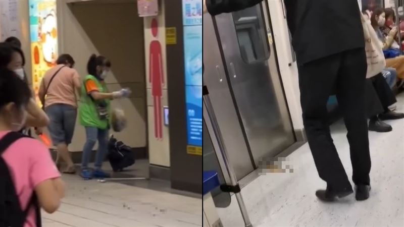 超噁！西門捷運站滿地「排泄物」小心踩雷