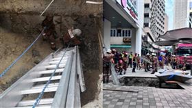 吉隆坡路面出現8公尺天坑。（圖／翻攝自中國報臉書）