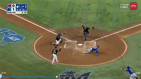 ▲小熊克羅-阿姆斯壯（Pete Crow-Armstrong）僅花14.8秒跑出「場內全壘打」。（圖／翻攝自MLB推特）