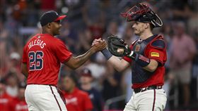 ▲勇士終結者伊格雷西亞斯（Raisel Iglesias）連續解決打者人數停在38次。（圖／美聯社／達志影像）