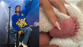 小賈斯汀開心貼出兒子的小腳丫照。