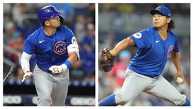 ▲鈴木誠也單場3長打、今永昇太同場拿勝投，小熊寫下大聯盟唯一紀錄。（圖／美聯社／達志影像）