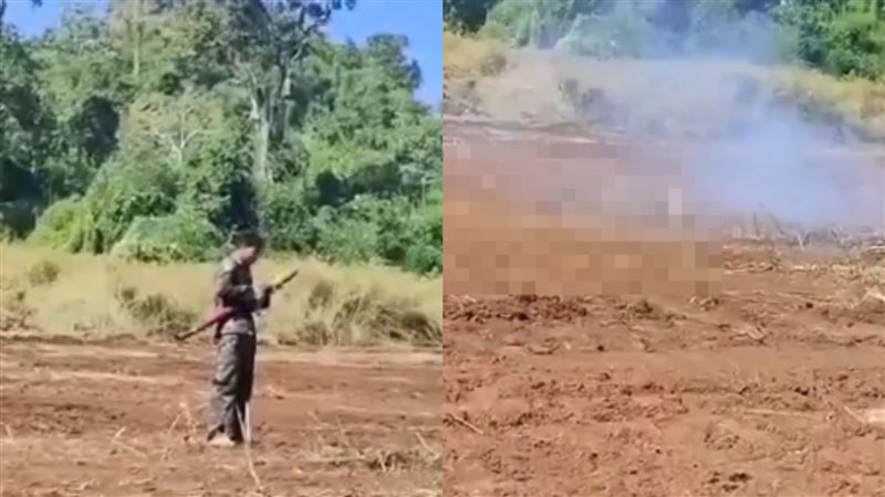 火箭彈故障爆炸　士兵爆頭倒地成無頭屍