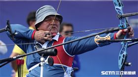 巴黎帕運射箭好手曾隆煇。（圖／記者蔡厚瑄攝影）