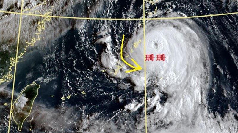1圖看中颱珊珊太驚人　鄭明典：強度不弱