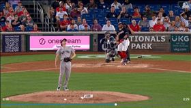 ▲柯爾（Gerrit Cole）被國民新秀查帕羅（Andres Chaparro）擊出生涯首轟。（圖／翻攝自MLB官網）