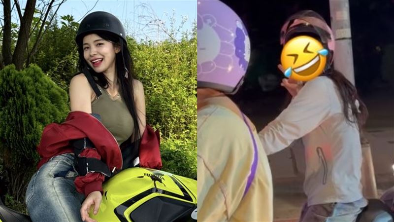李多慧騎機車被巧遇　接地氣模樣全被拍
