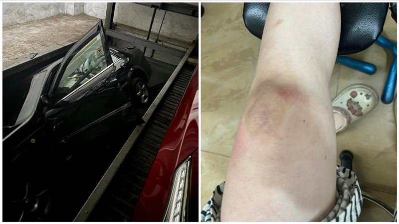 台南女返家下車遇「生死瞬間」人狗受困