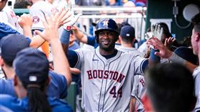 ▲太空人古巴重砲艾瓦瑞茲（Yordan Alvarez）生涯第3次單場3響砲。（圖／翻攝自太空人推特）