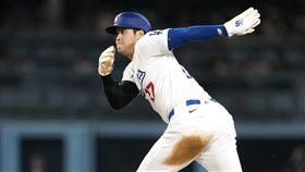 ▲大谷翔平跑出本季第42盜，距離總教練羅伯茲（Dave Roberts）的單季45盜日本出生球員紀錄只差3次。（圖／美聯社／達志影像）