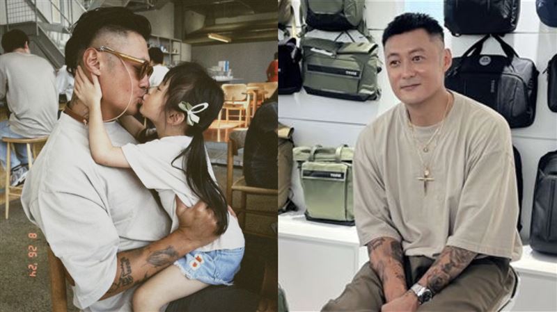 余文樂抱4歲女坐大腿　嘴對嘴親親被罵了