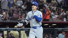 ▲大谷翔平成為大聯盟史上第1位單季「43轟43盜」球員。（圖／美聯社／達志影像）