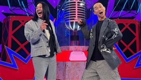 浩子（右）、乱彈阿翔合體殺青錄製。（圖／公視台語台提供）